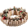 Adventskranz Mit Roten Beeren Und Zapfen