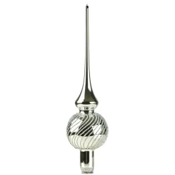 Baumspitze Silber Mit Silber Spiraldekor