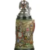 Bierkrug Mit Zinnadler "Stadtwappen", Braun, 0,75L