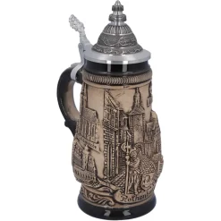 Bierkrug Mit Zinndeckel 