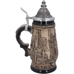 Bierkrug Mit Zinndeckel 