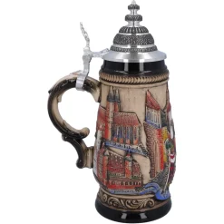 Bierkrug Mit Zinndeckel 