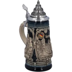 Bierkrug Mit Zinndeckel 