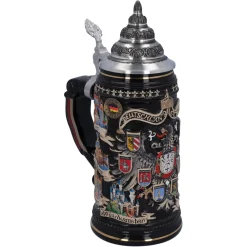 Bierkrug Mit Zinndeckel 