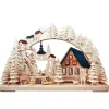 3-D Schwibbögen "Holzfallerhaus", 115V Mit Usb A-Anschluss