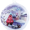 Glaskugel "Alte Schmiede" Rothenburg Im Winter, 10Cm