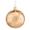 Glaskugel Gold Mit Blutennetz, 8 Cm