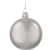 Glaskugel Grau, Glanzend, 7 Cm
