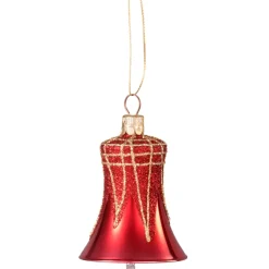 Glocke Rot Mit Glitterdach