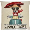 Kissenhulle "Ein Hund Auf Sommerreise"