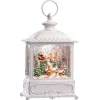 Led Schneelaterne "Weihnachtsmanns Reise", 25 Cm