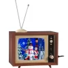 Nostalgiefernseher "Winterszene Mit Schneemannern", Gros