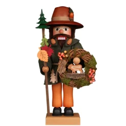 Nusknacker "Waldmann Mit Herbstlichen Kranz", 47Cm