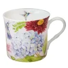 Porzellantasse Blumen Und Kolibris