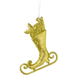 Schlittschuh Mit Glimmer, Gold