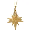 Stern Mit Glimmer, Gold, 6 Cm