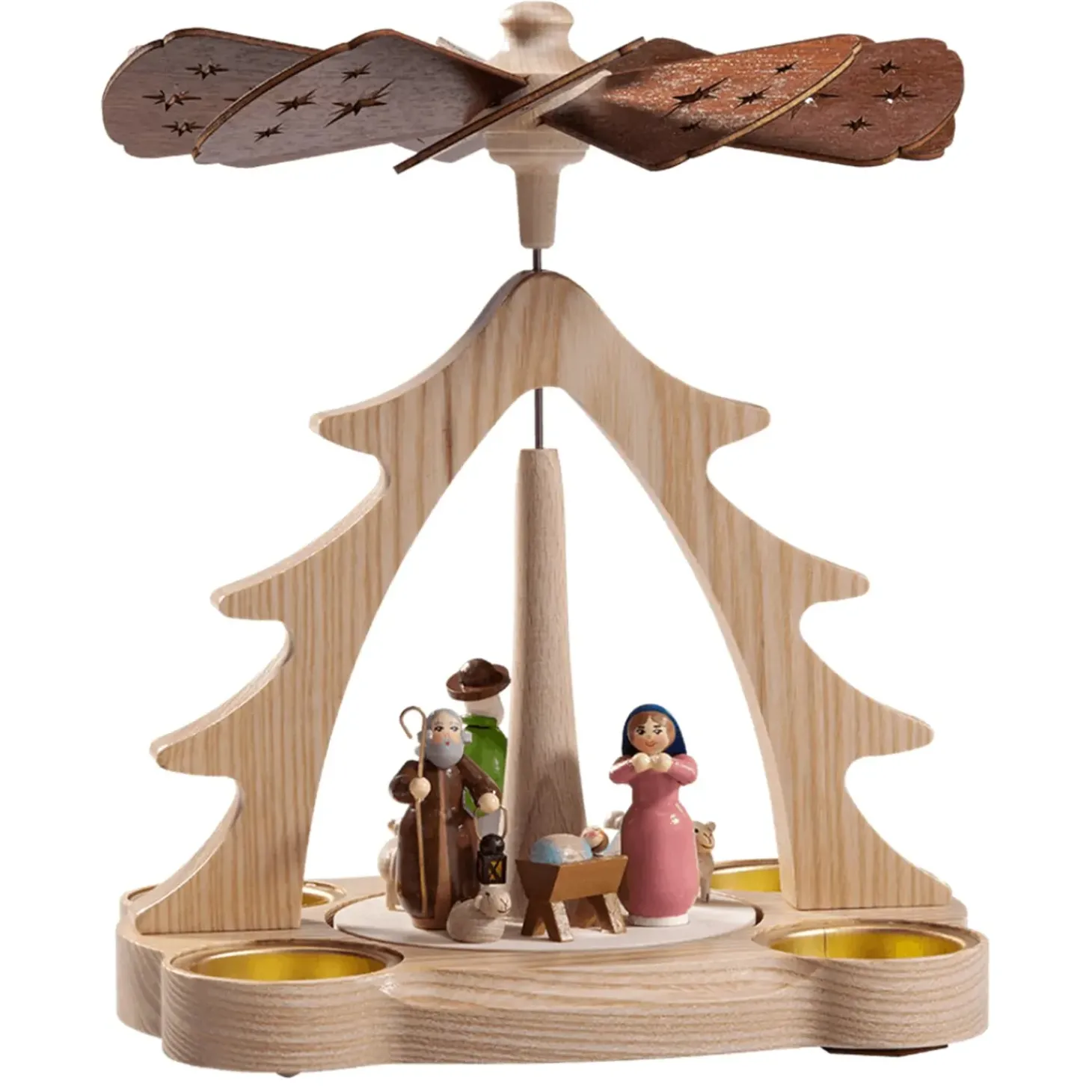 Teelicht-Pyramide "Stille Nacht"