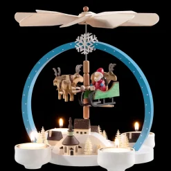 Teelicht-Pyramide Weihnachtszauber Bunt
