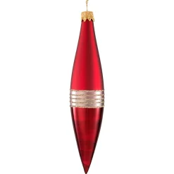 Zapfen Bordeaux Matt/Lack Mit Glitterband